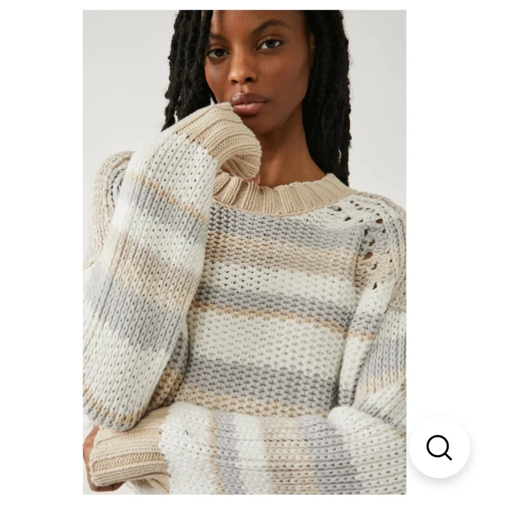 NWT Free People Devon Sweater in Gravity Combo